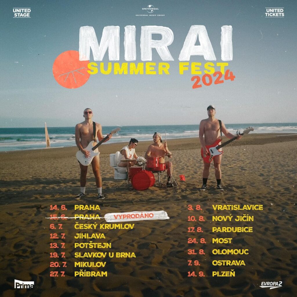 Mirai Summer Fest 2024 Český Krumlov. Akce Festivaly Koncerty